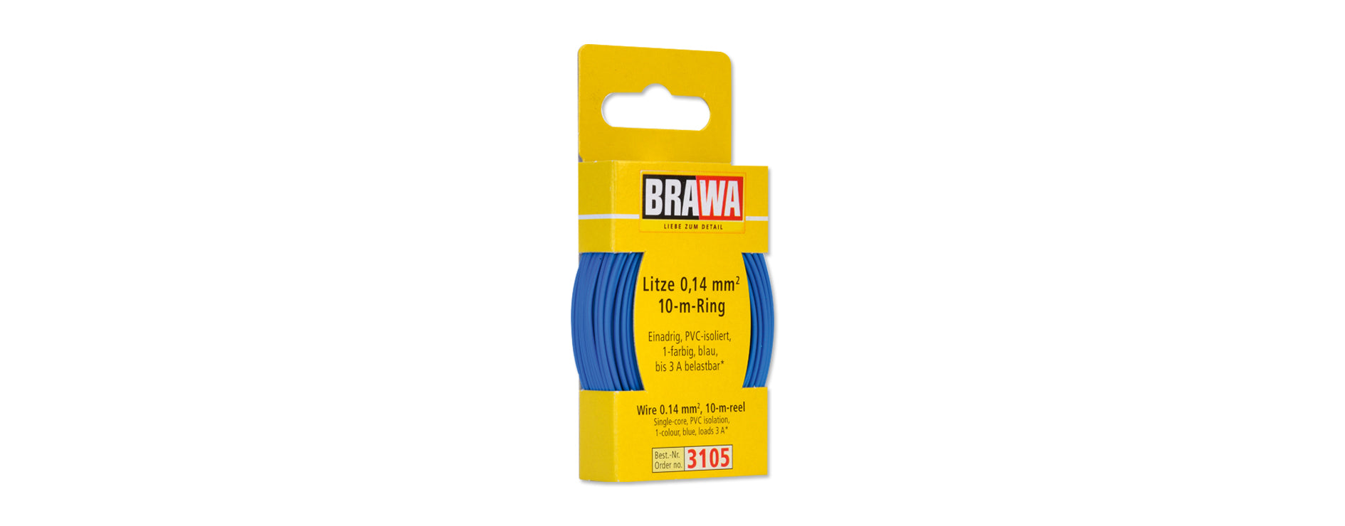 Für analogen Einsatz: Litze 1x 0,14 mm²; 10m Ring oder 25m oder 100m Spule