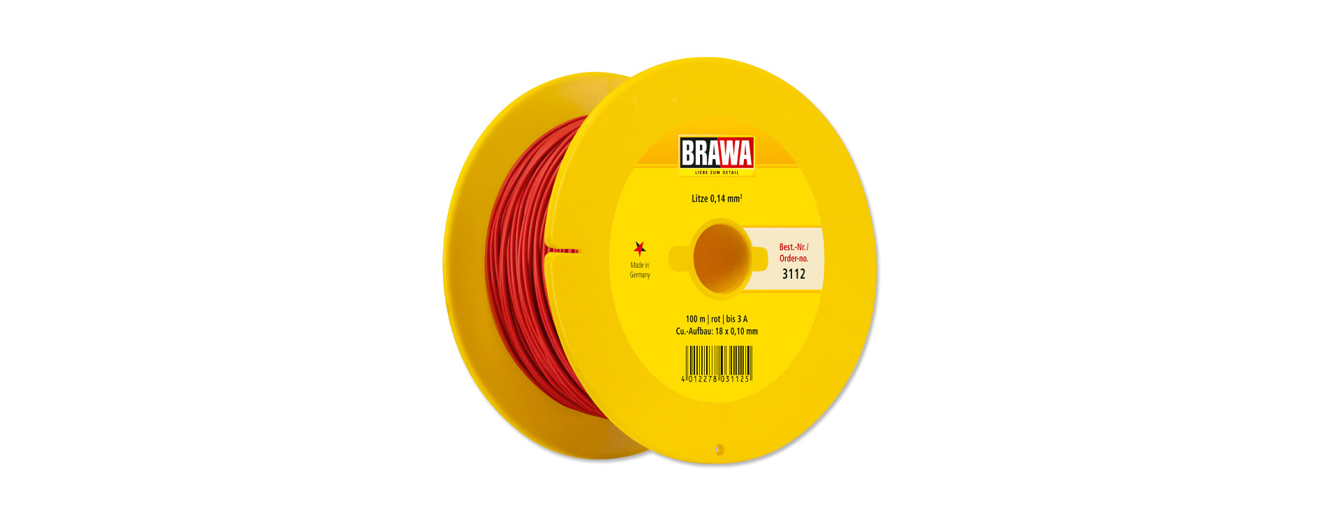 Für analogen Einsatz: Litze 1x 0,14 mm²; 10m Ring oder 25m oder 100m Spule