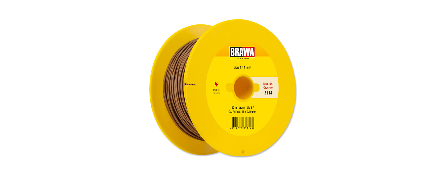 Für analogen Einsatz: Litze 1x 0,14 mm²; 10m Ring oder 25m oder 100m Spule