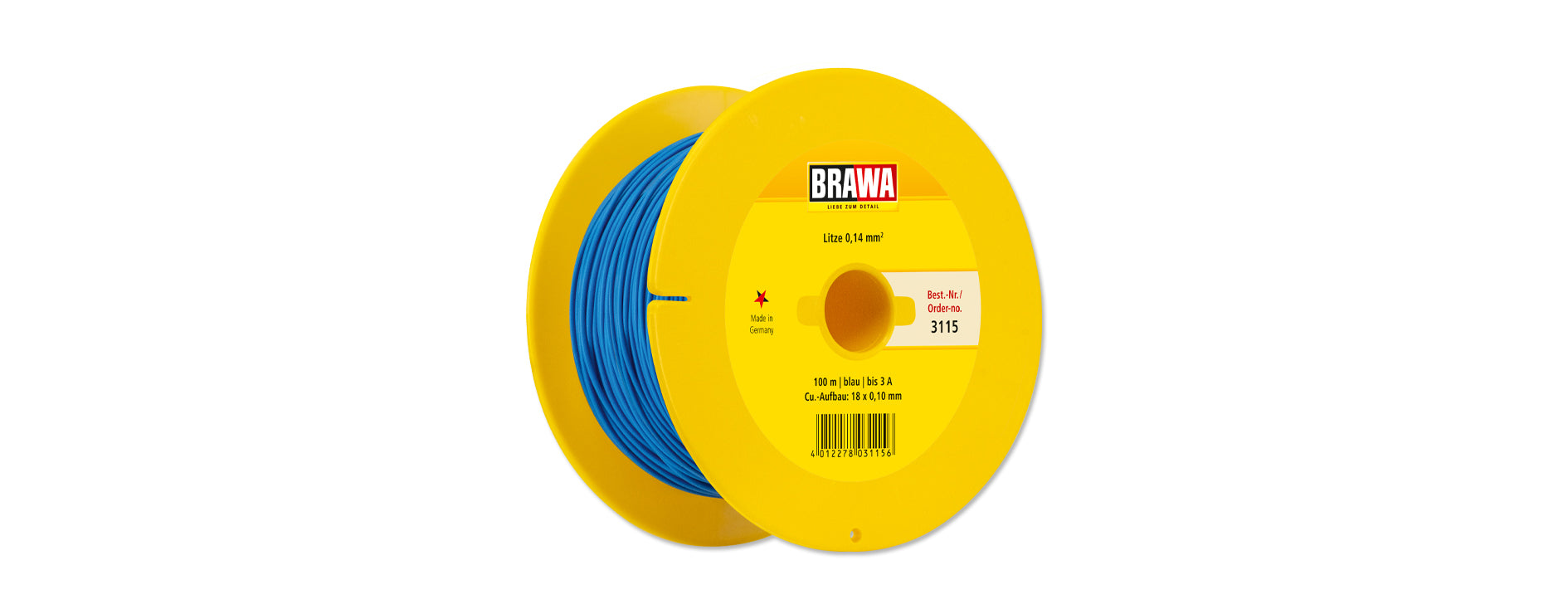 Für analogen Einsatz: Litze 1x 0,14 mm²; 10m Ring oder 25m oder 100m Spule