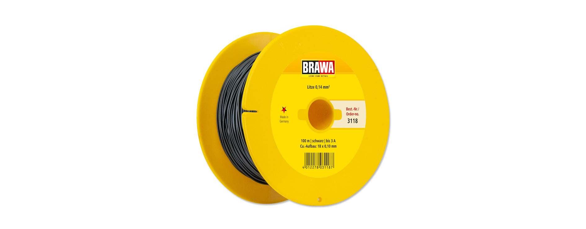 Für analogen Einsatz: Litze 1x 0,14 mm²; 10m Ring oder 25m oder 100m Spule