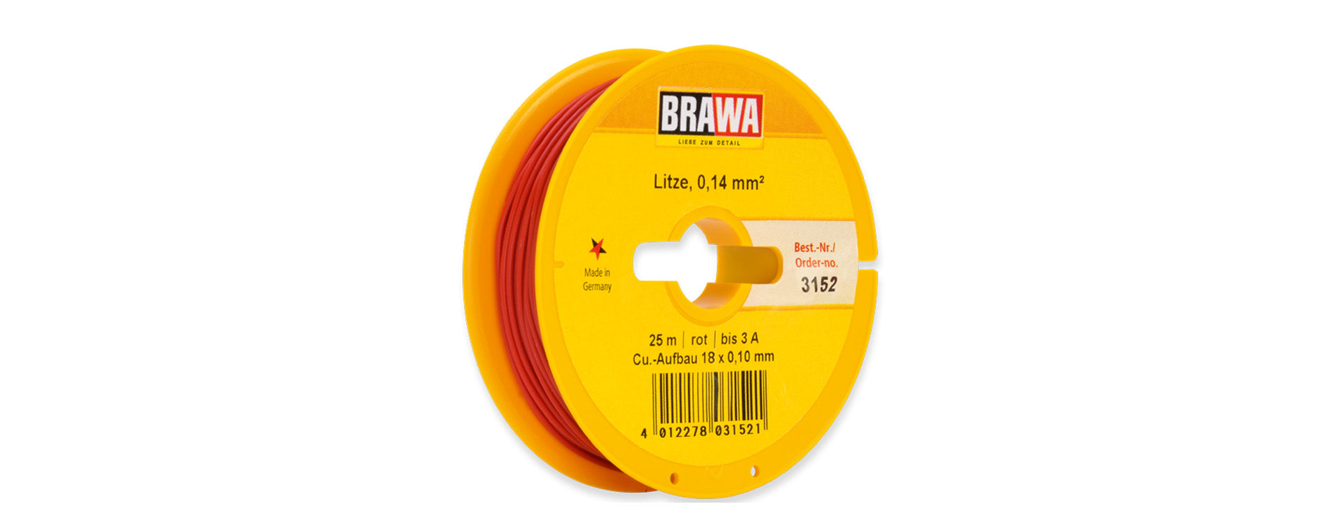 Für analogen Einsatz: Litze 1x 0,14 mm²; 10m Ring oder 25m oder 100m Spule