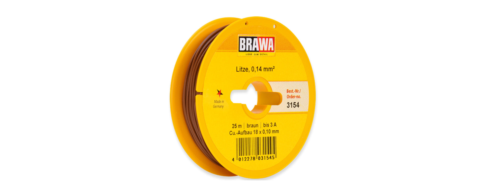 Für analogen Einsatz: Litze 1x 0,14 mm²; 10m Ring oder 25m oder 100m Spule