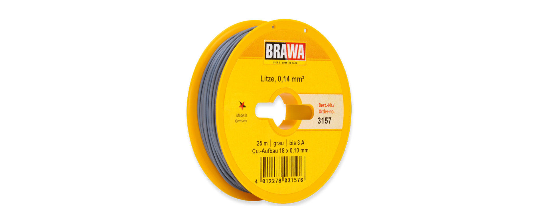 Für analogen Einsatz: Litze 1x 0,14 mm²; 10m Ring oder 25m oder 100m Spule