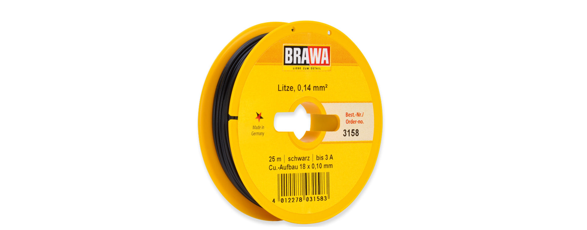 Für analogen Einsatz: Litze 1x 0,14 mm²; 10m Ring oder 25m oder 100m Spule