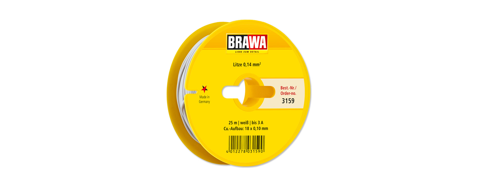 Für analogen Einsatz: Litze 1x 0,14 mm²; 10m Ring oder 25m oder 100m Spule