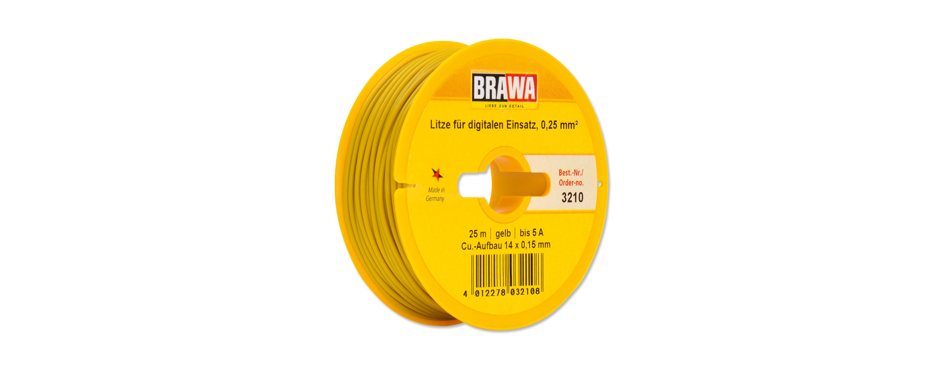 Für digitalen Einsatz: Litze 1x 0,25 mm²; 25m Spule
