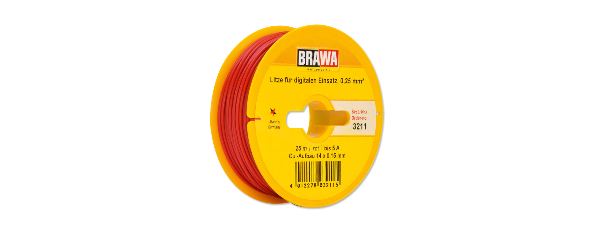Für digitalen Einsatz: Litze 1x 0,25 mm²; 25m Spule