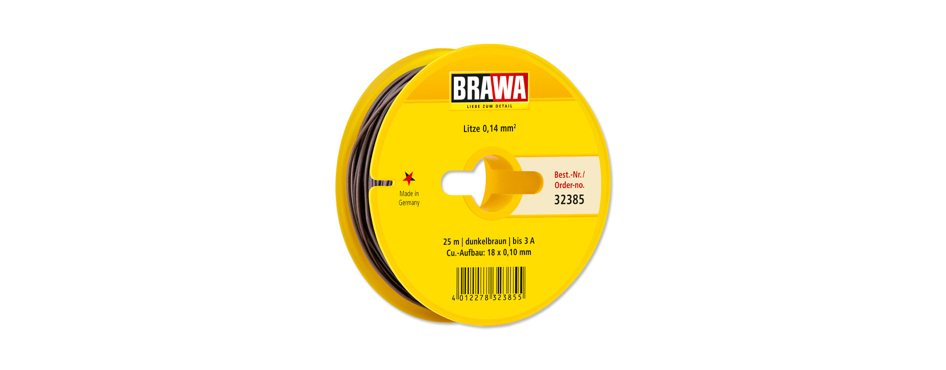 Für analogen Einsatz: Litze 1x 0,14 mm²; 10m Ring oder 25m oder 100m Spule