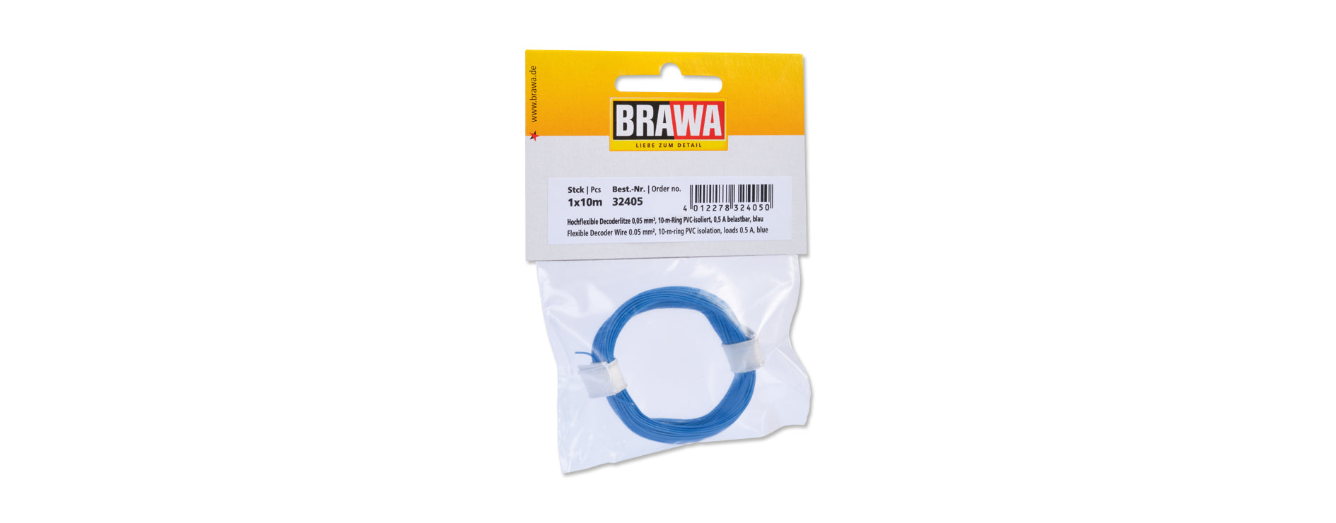 Für digitalen Einsatz: Decoderlitze 1x 0,05 mm²; 10m Ring; hochflexibel