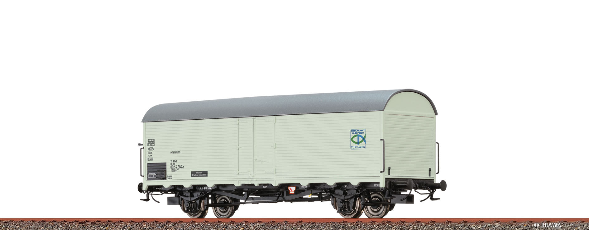 H0 Kühlwagen Ibdlps383 "INTERFRIGO Gesundheit & Fisch Cuxhaven" DB $11 80 802 4 884-2