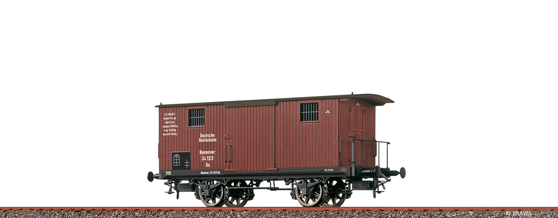H0 Gedeckter Güterwagen Gu DRG $Hannover 34 123