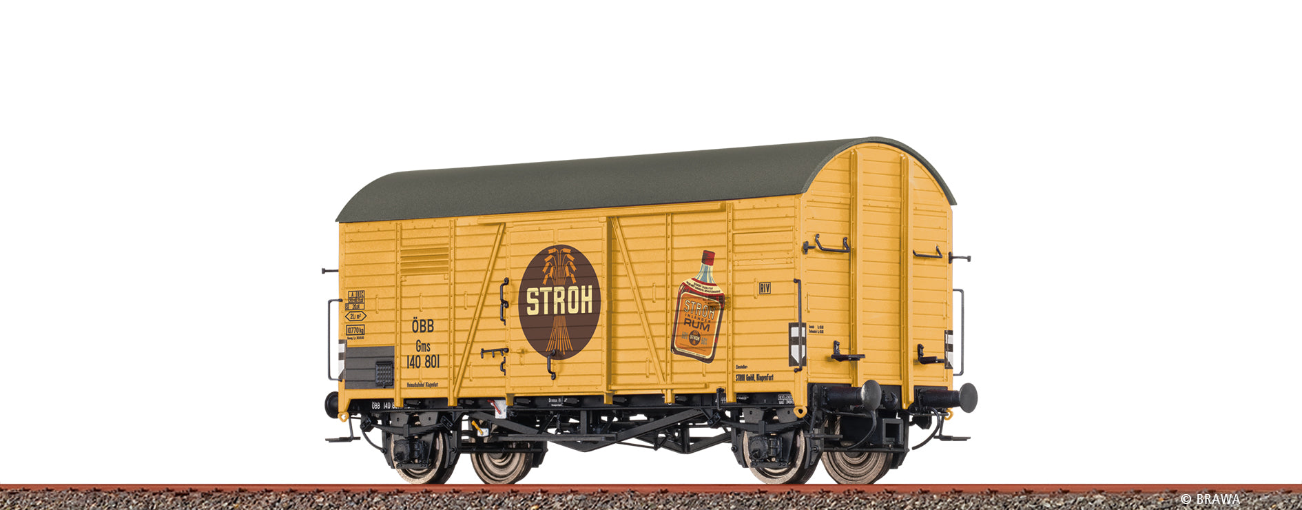 H0 Gedeckter Güterwagen Gms "Stroh Rum" ÖBB $140 801