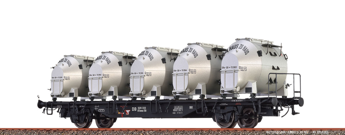 H0 Behältertragwagen BTmms58 DB, mit Efkr 401 "Von Haus zu Haus" $020 380