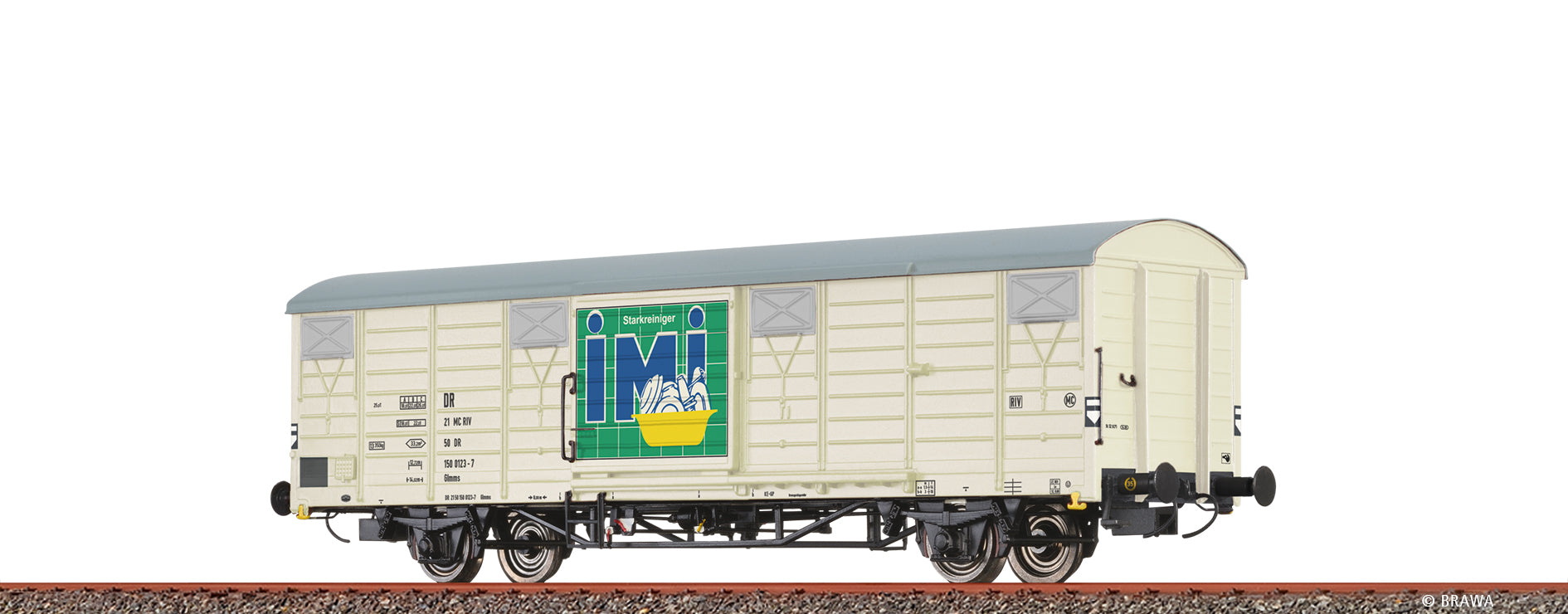 H0 Gedeckter Güterwagen Glmms "IMI" DR $21 50 150 0123-7
