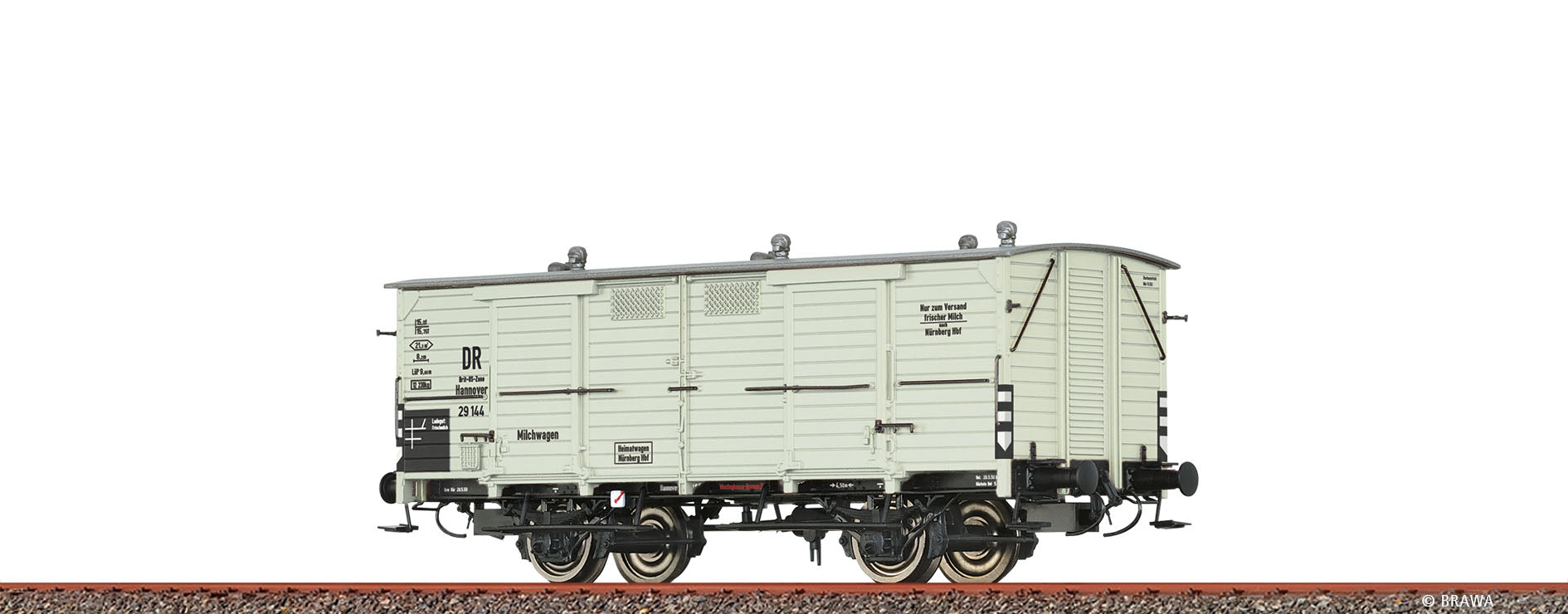 H0 Milchwagen Gh DR Brit-US-Zone $Hannover 29 144