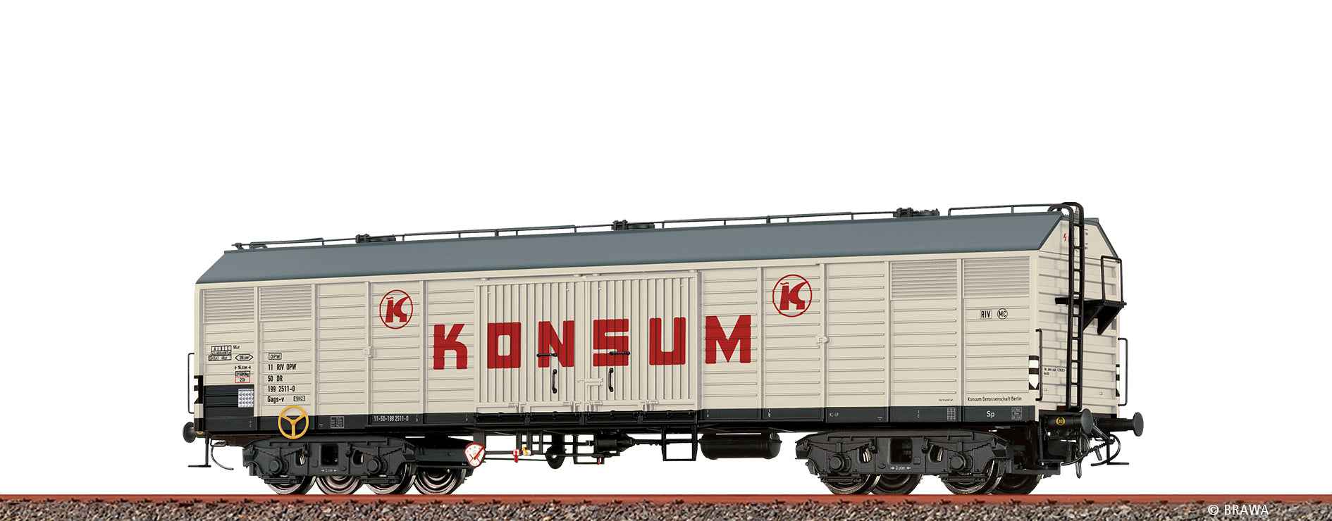 H0 Gedeckter Güterwagen Gags-v "Konsum" DR $11 50 199 2511-0