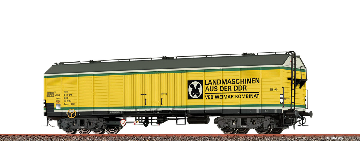 H0 Gedeckter Güterwagen Gags-v "VEB WEIMAR-KOMBINAT" DR $31-50-199 2132-1