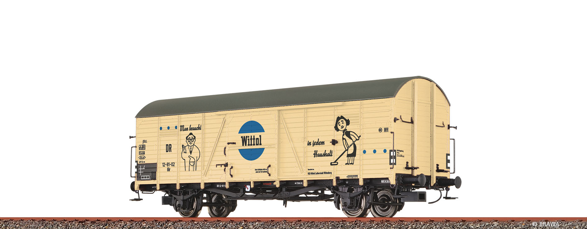 H0 Gedeckter Güterwagen Glr "Wittol" DR $12-81-02