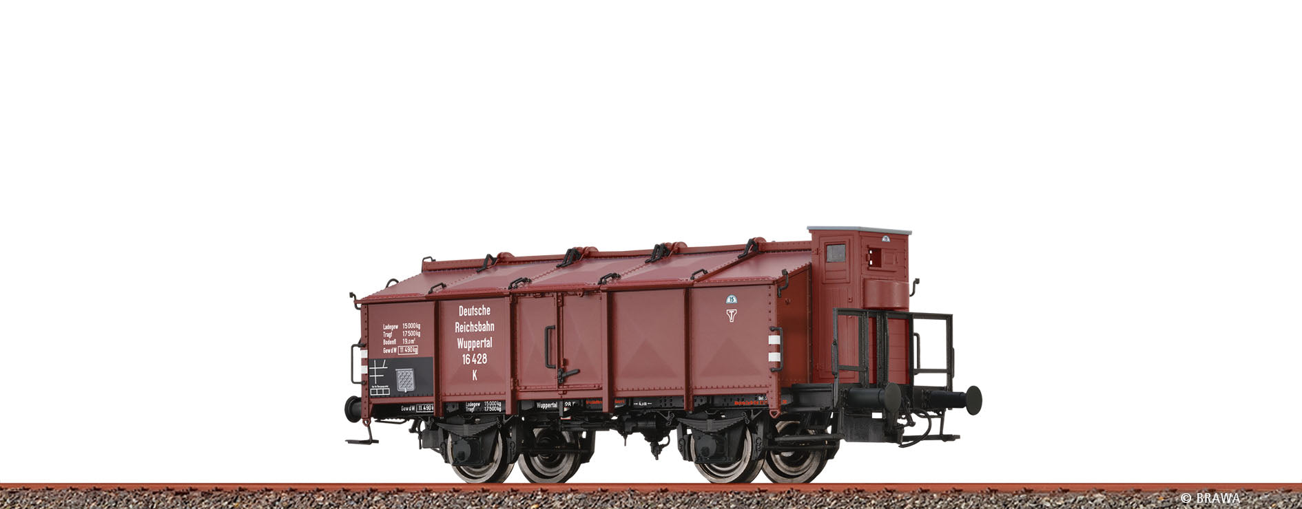 H0 Klappdeckelwagen K DRG $Wuppertal 16 428