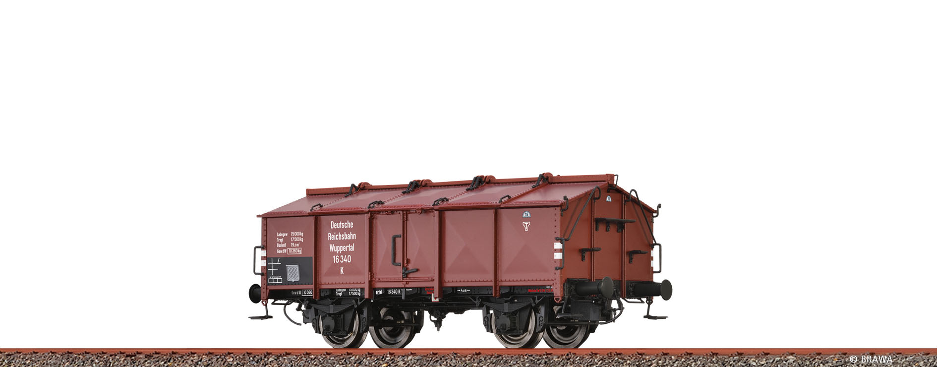 H0 Klappdeckelwagen K DRG $Wuppertal 16 340