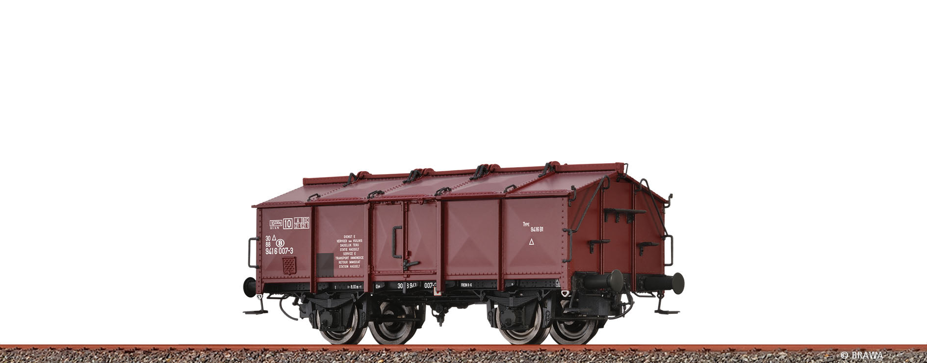 H0 Klappdeckelwagen K SNCB $30 88 9416 007-3