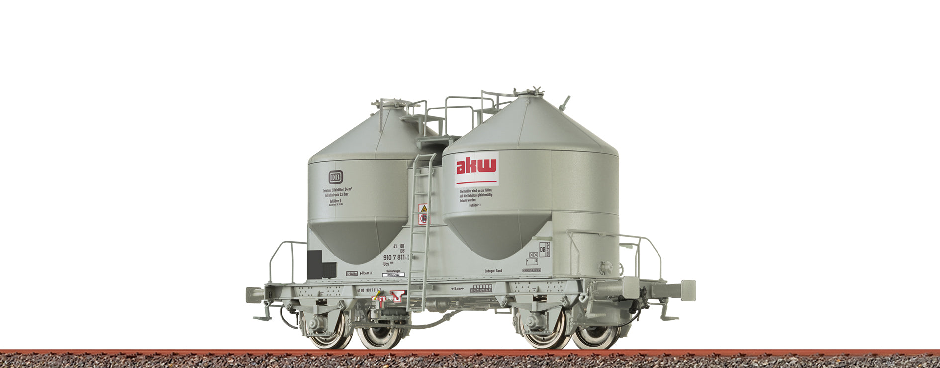H0 Staubbehälterwagen Ucs909 "akw" DB AG $41 80 910 7 811-7