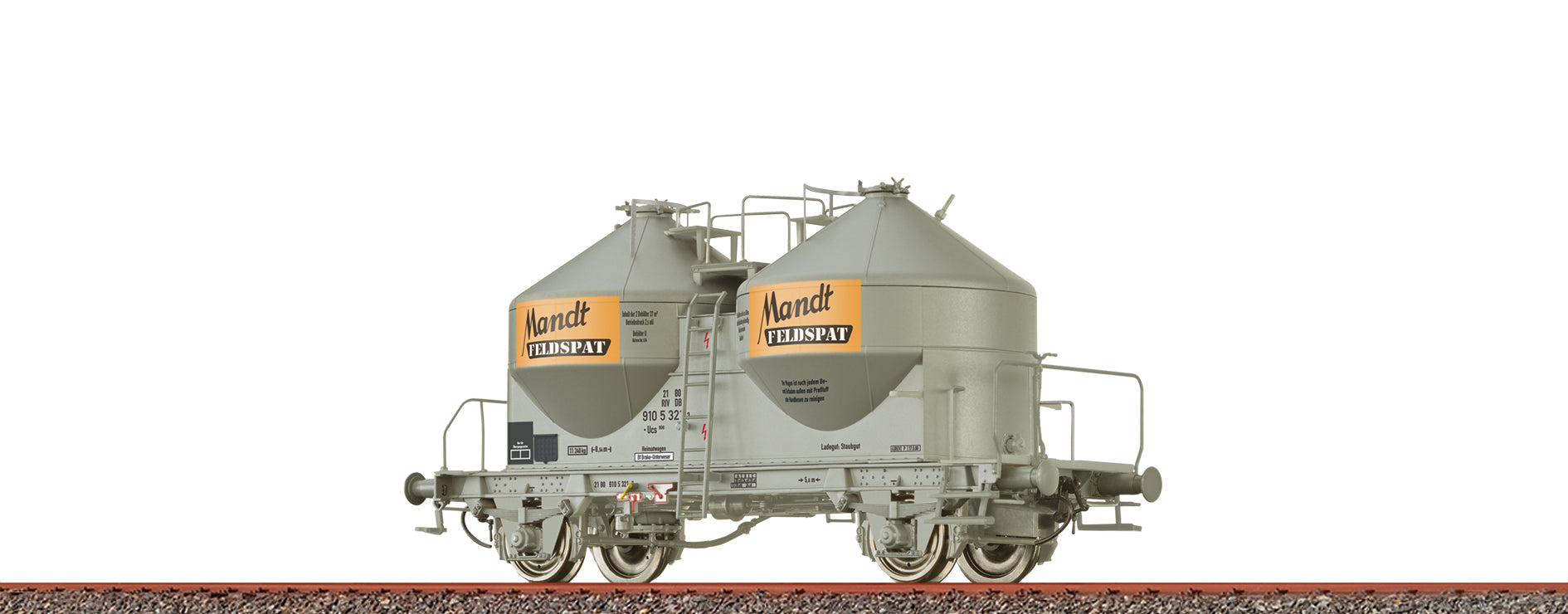 H0 Staubbehälterwagen Ucs908 "Mandt Feldspat" DB $21 80 910 5 321-3
