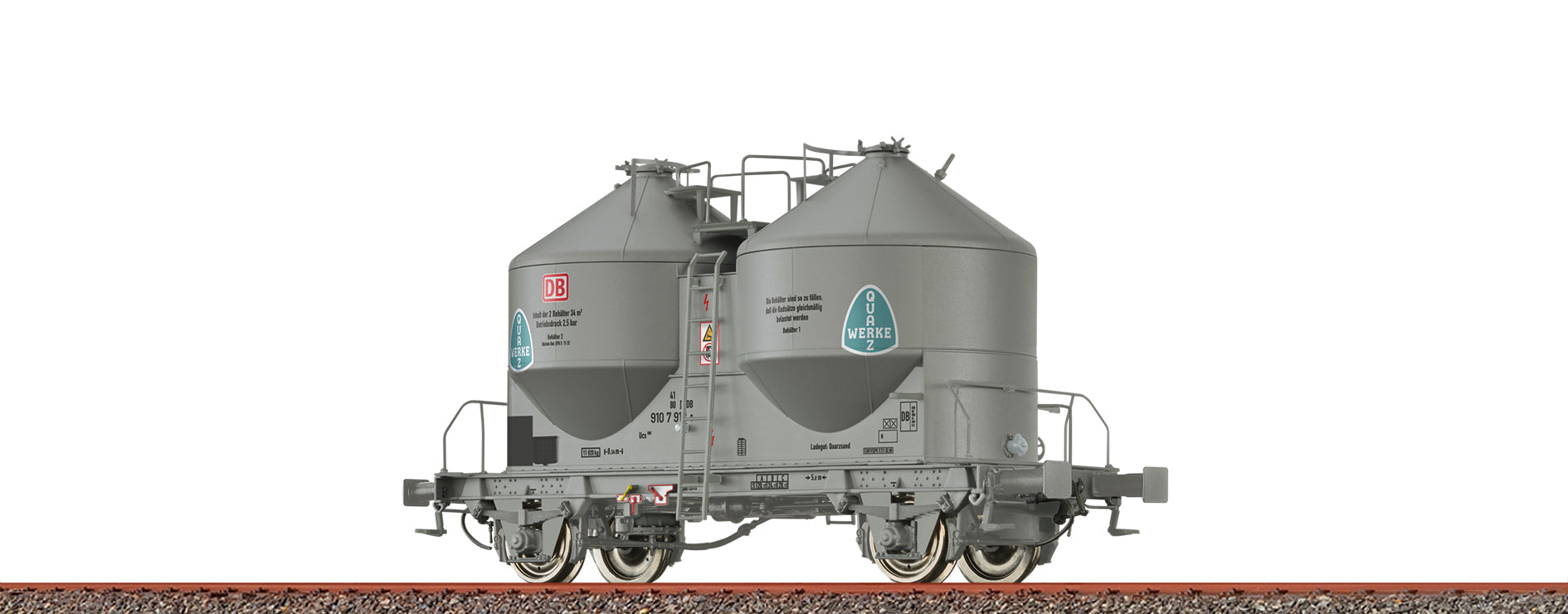 H0 Staubbehälterwagen Ucs909 "Quarzwerke" DB AG $41 80 910 7 918-0