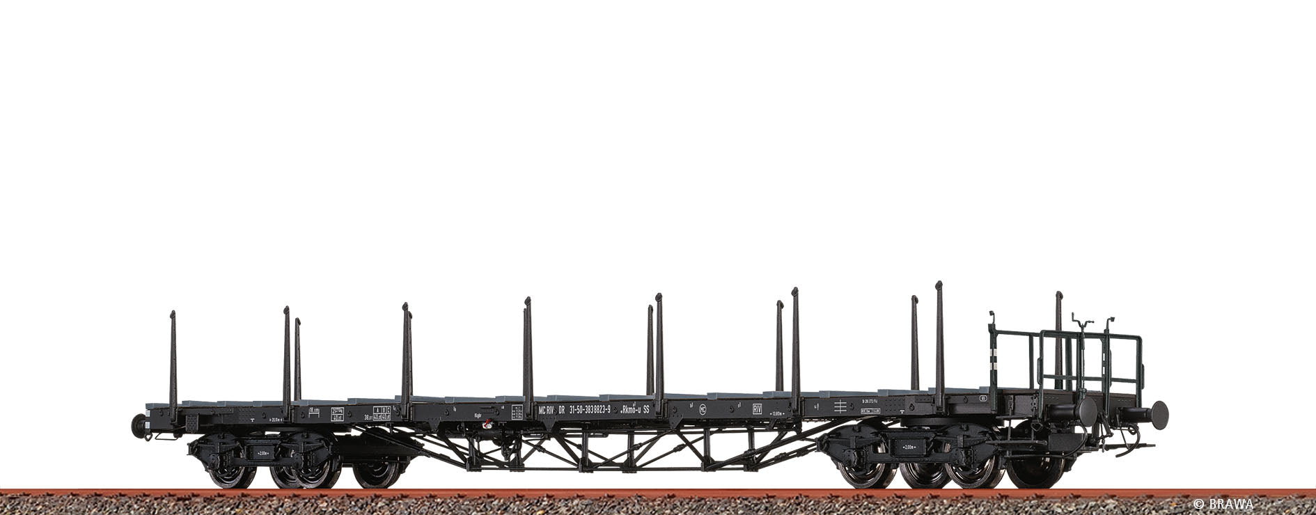H0 Drehgestellflachwagen Rkmo DR $31 50 383 8823-9