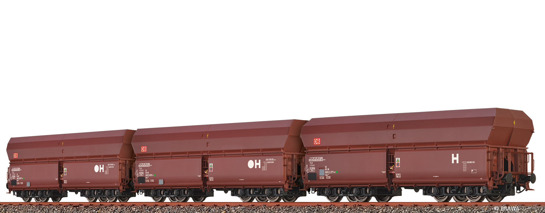H0 Schüttgutwagen Fals 176 und Fals 186 DB AG, 3er-Set $82 80 665 2 271-9 / 83 80 665 9 001-3 / 84 80 665 9 017-9