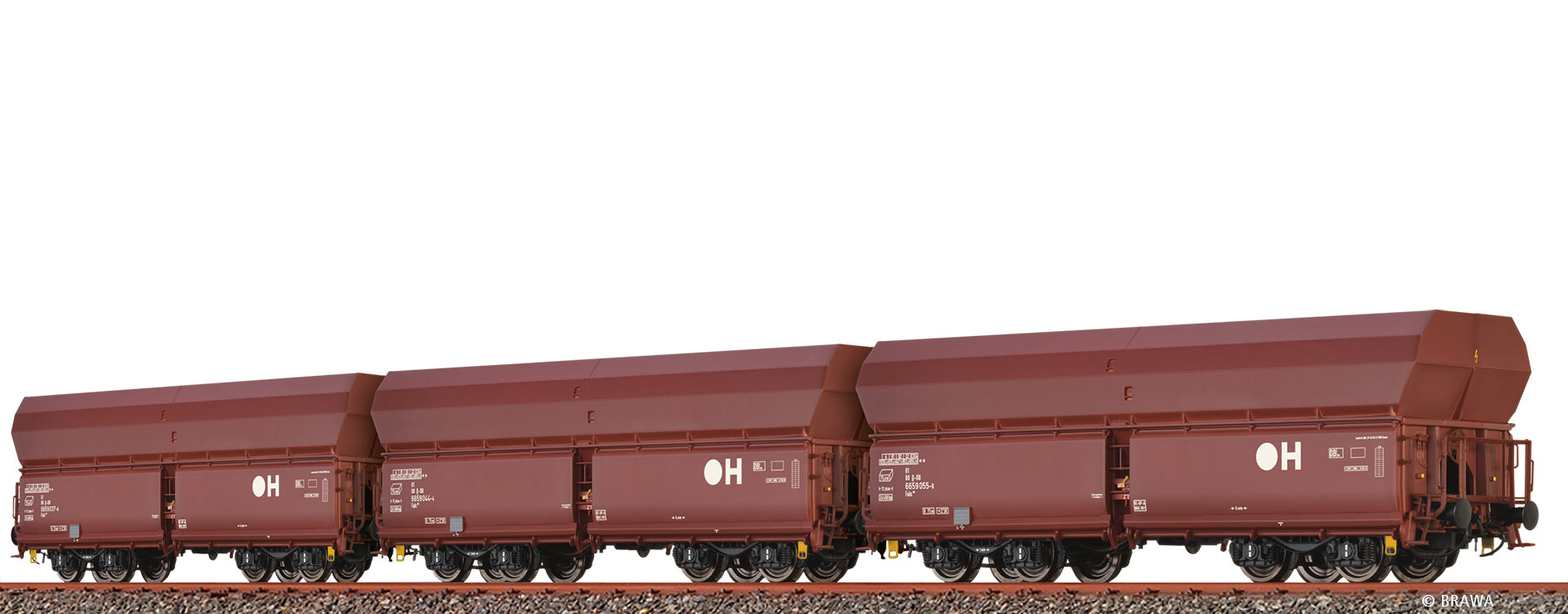 H0 Schüttgutwagen Fals 186 DB AG, 3er-Set $81 80 665 9 055-0 / 81 80 665 9 044-4 / 81 80 665 9 037-8