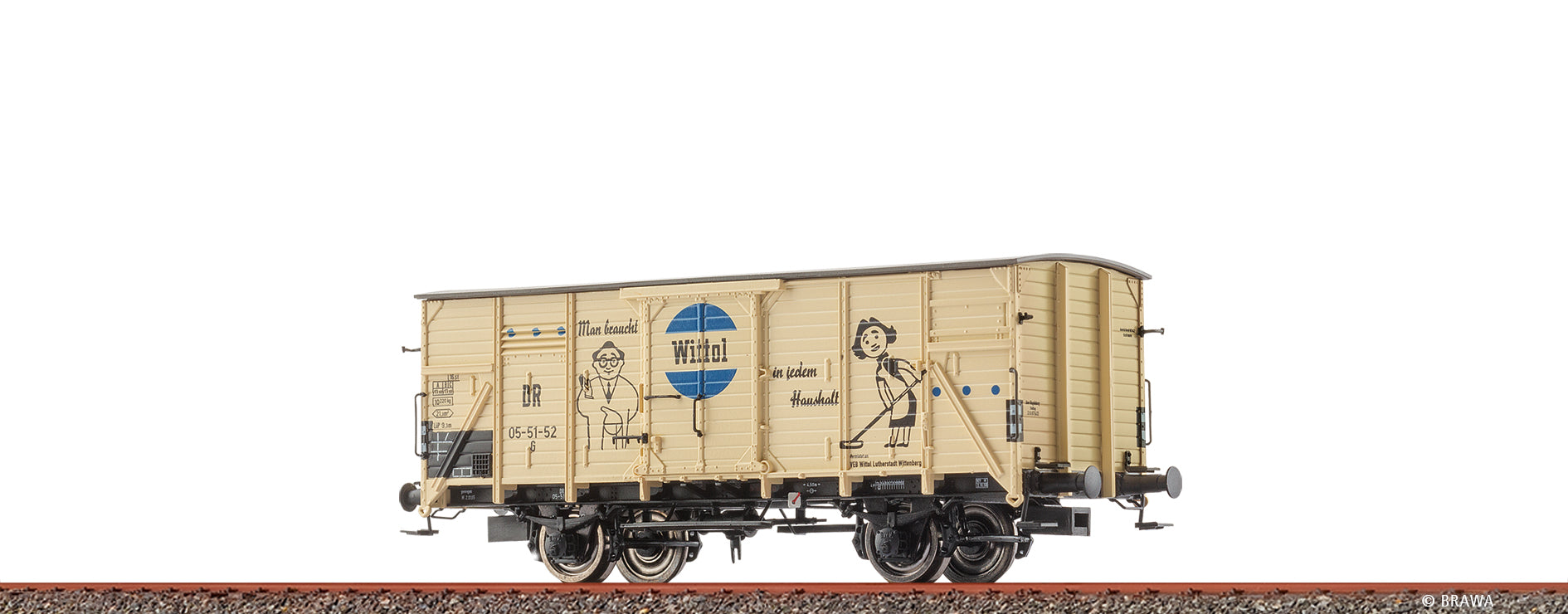 H0 Gedeckter Güterwagen G "Wittol" DR $05-51-52