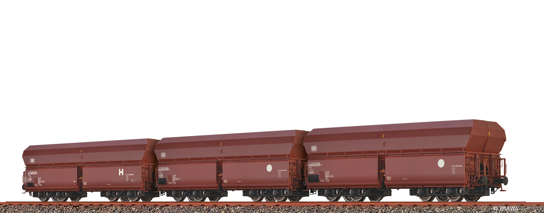 H0 Schüttgutwagen Fals 175 und Fals 186 DB, 3er-Set $31 80 665 2 298-4 / 31 80 665 0 677-1 / 31 80 665 2 143-2