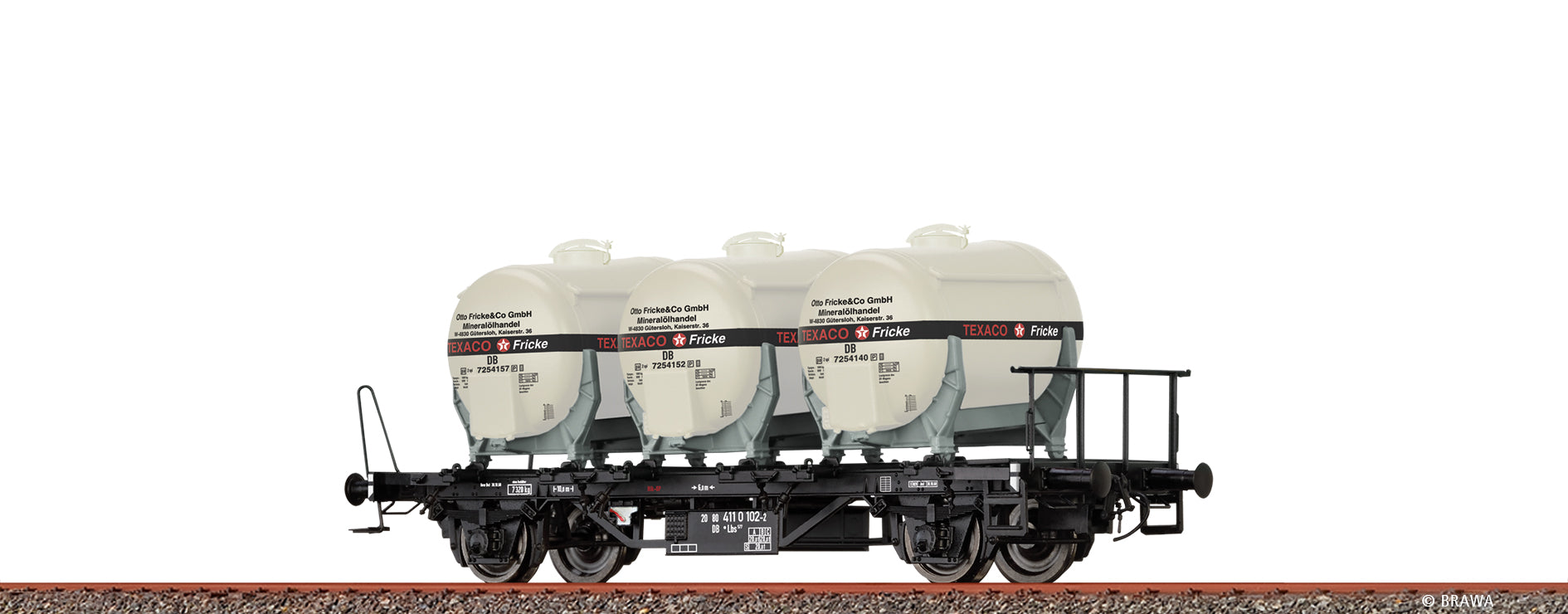 H0 Behältertragwagen Lbs577 DB, mit Ddikr603 "Texaco" $20 80 411 0 102-2
