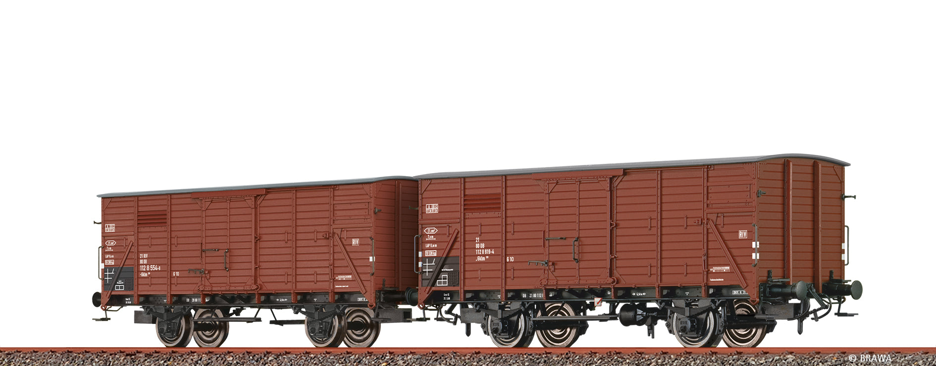 H0 Gedeckter Güterwagen Gklm191 DB, 2er-Set $21 80 112 8 919-4 / 21 80 112 8 554-9