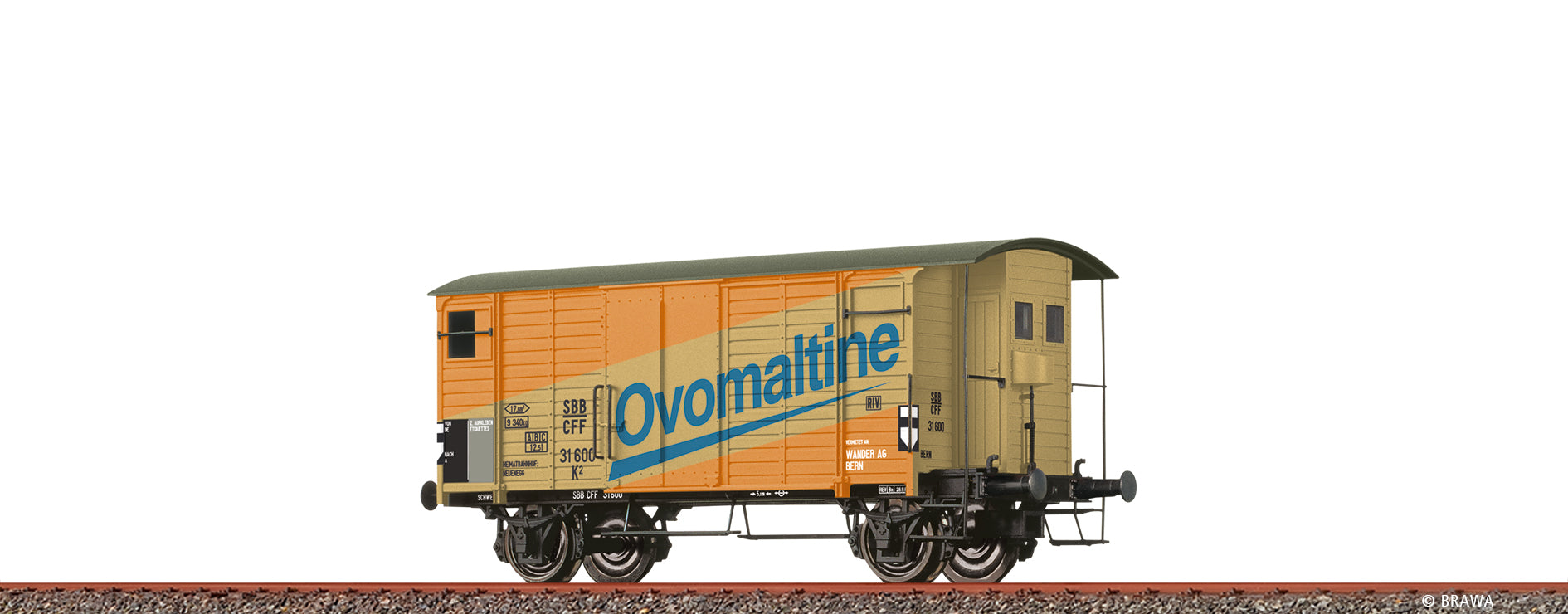 H0 Gedeckter Güterwagen K2 "Ovomaltine" SBB $31 600