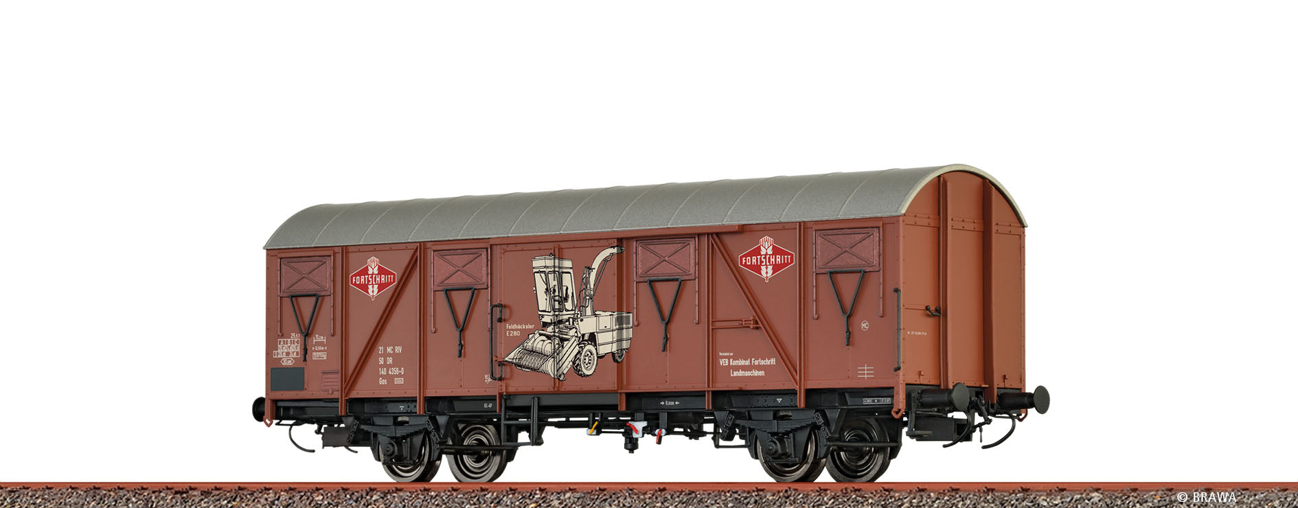 H0 Gedeckter Güterwagen Gos "Fortschritt" DR $21 50 140 4356-0