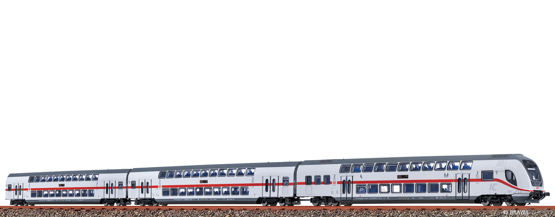 N TWINDEXX VARIO® IC2-Doppelstock-Wagenset  DB AG, 3er-Set (Konstanz) $50 80 86-81 897-0 / 50 80 26-81 620-9 / 50 80 26-81 621-7