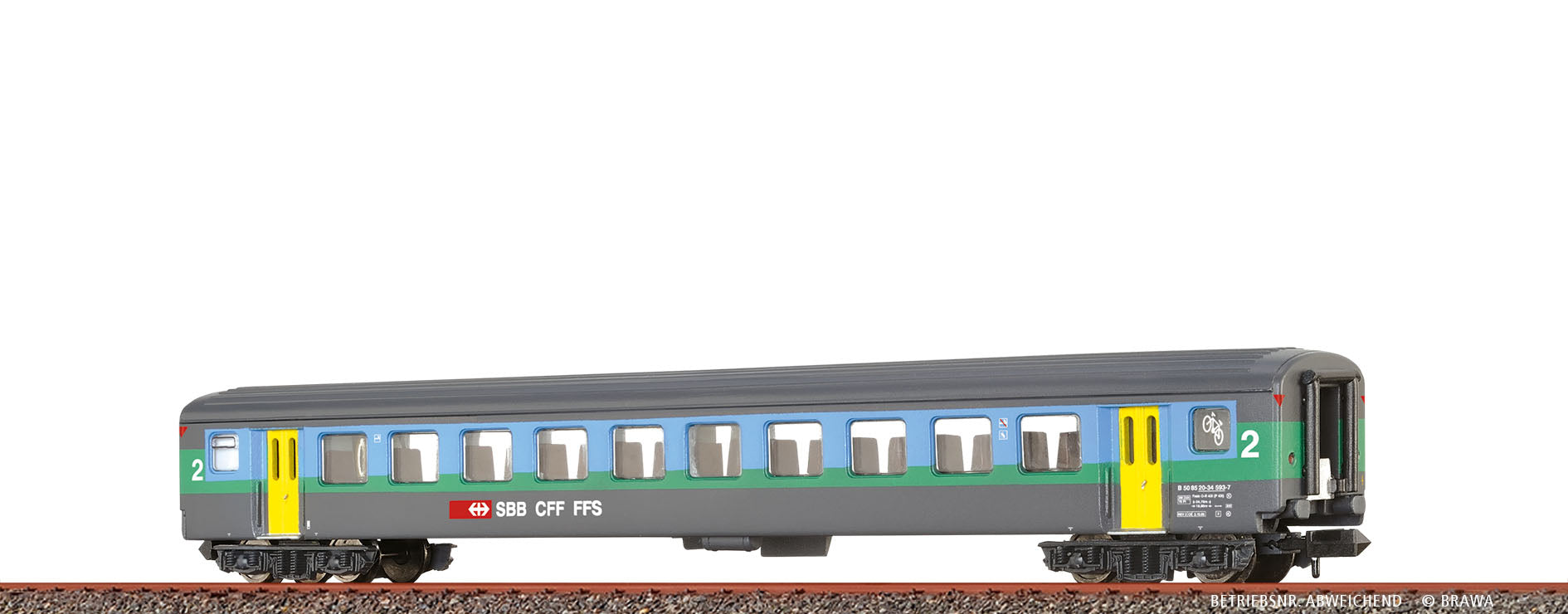 N Einheitswagen B EW II SBB $50 85 20-34 573-9