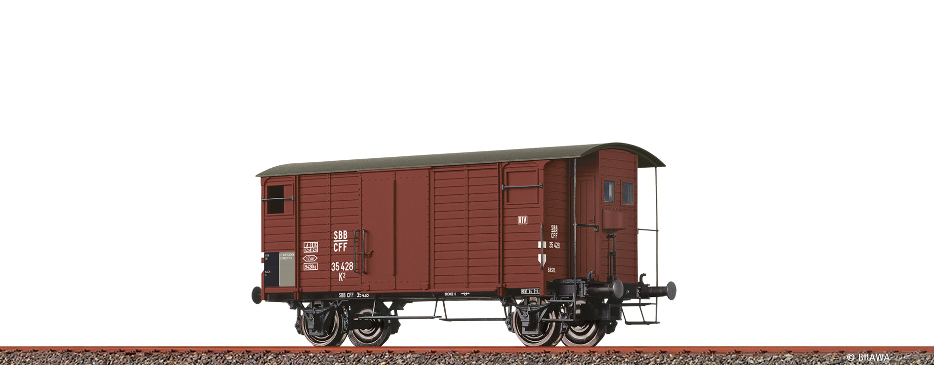 N Gedeckter Güterwagen K2 SBB $35 428