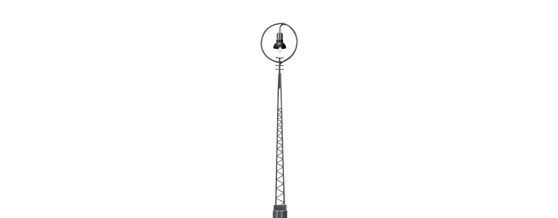 H0 Gittermastleuchte mit Ring, Stecksockel mit LED $84027