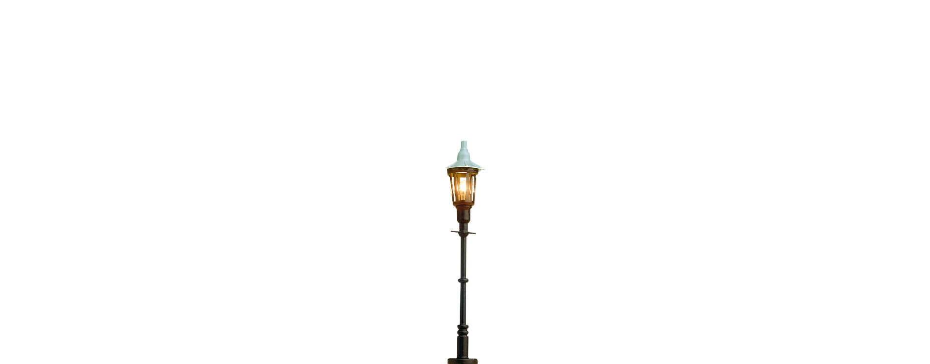 H0 Gaslaterne, Stecksockel mit LED $84126