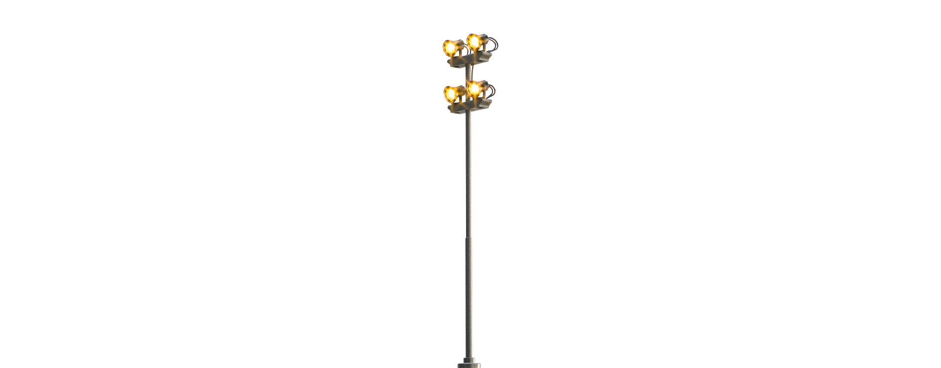 H0 Flutlicht, 4-fach, Stecksockel mit LED $84152
