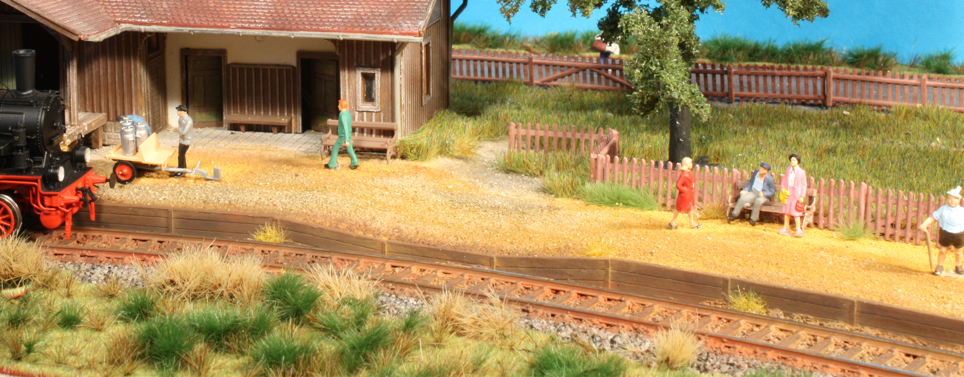 H0 Bahnsteigkanten mit Schwellen