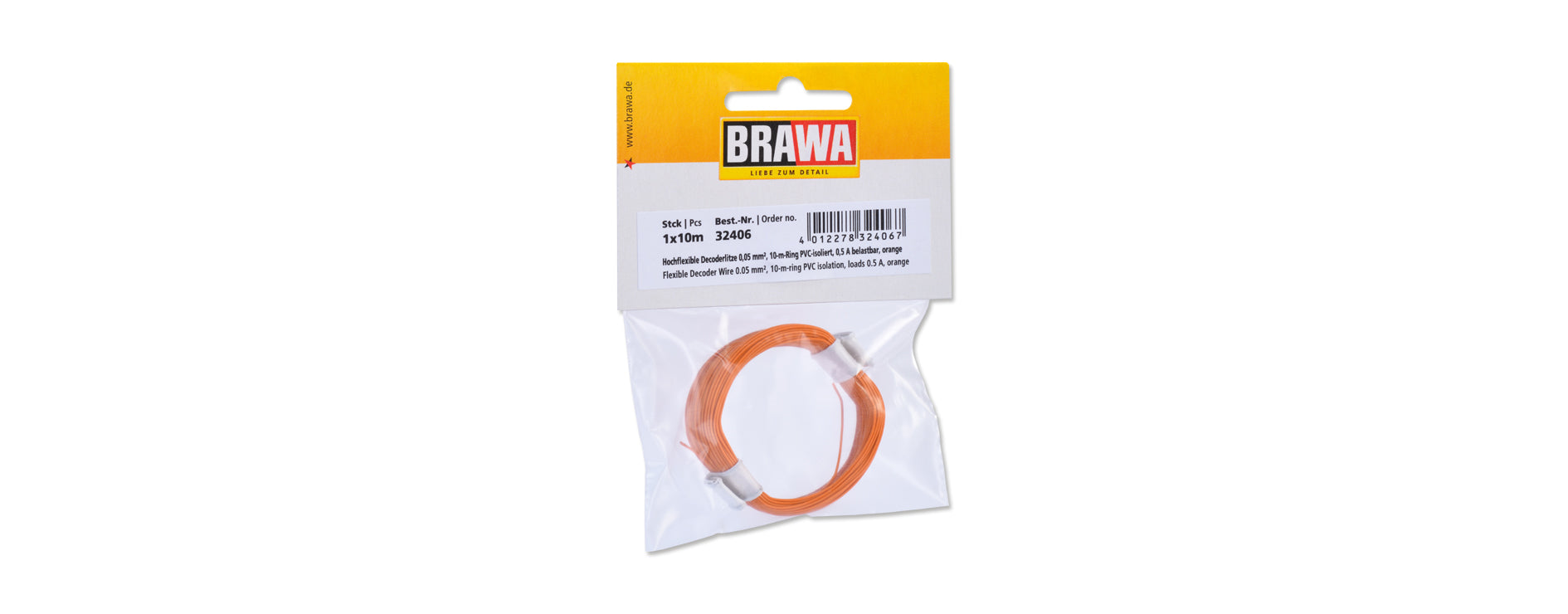 Für digitalen Einsatz: Decoderlitze 1x 0,05 mm²; 10m Ring; hochflexibel