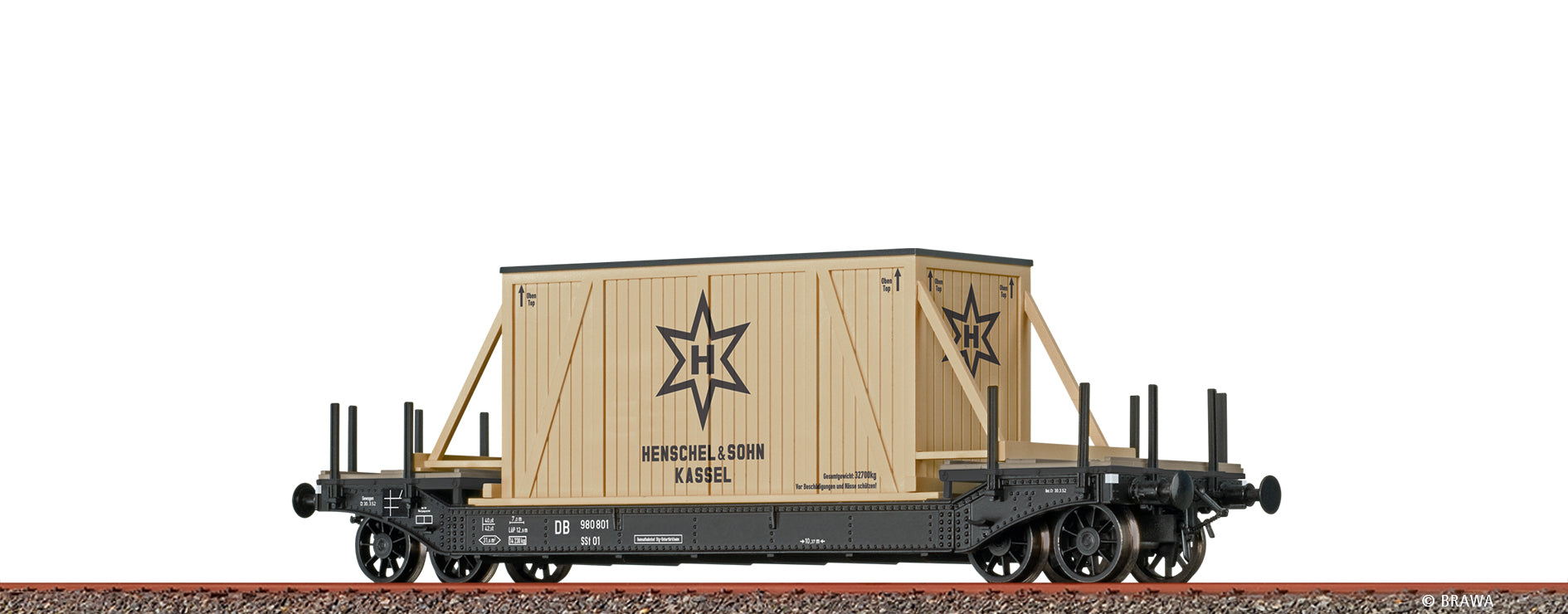 H0 Tiefladewagen "Henschel & Sohn" SSt01 DB $980 801