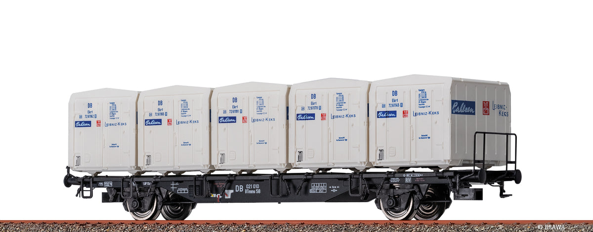 H0 Behältertragwagen BTmms58 DB, mit Ekrt 212 "Bahlsen" $021 010