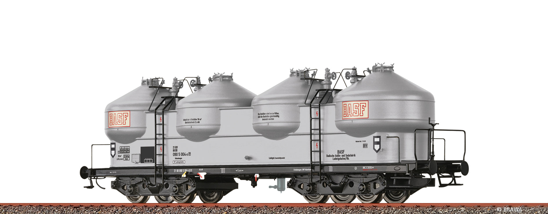 H0 Staubbehälterwagen Uacs946 "BASF" DB $21 80 090 5 004-6 [P]