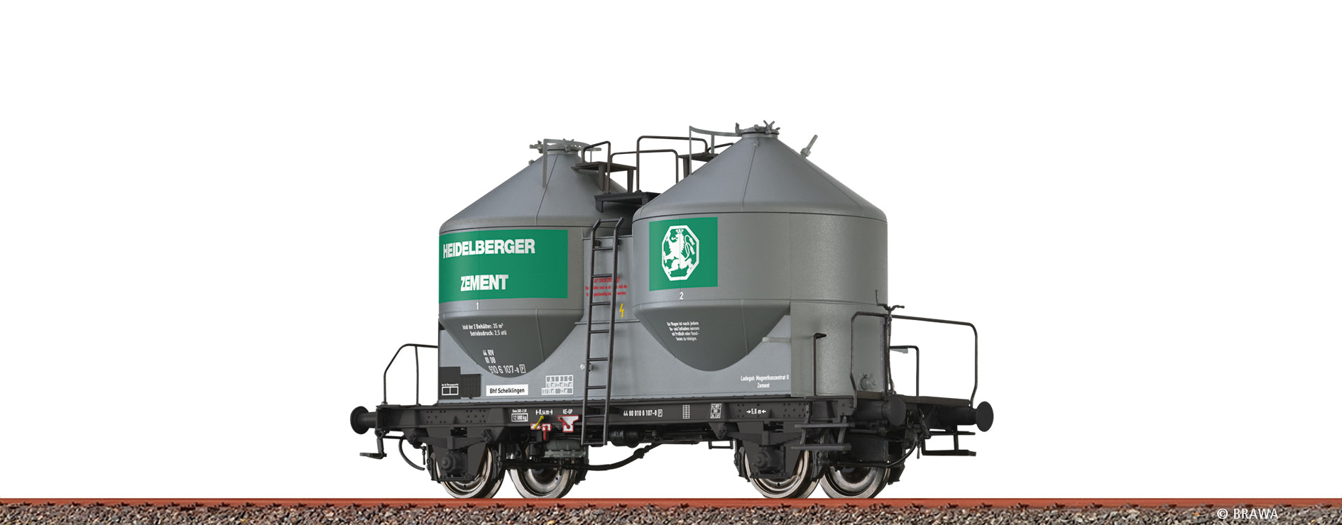 H0 Staubbehälterwagen Ucs909 "Heidelberger Zement" DB $44 80 910 6 107-8 [P]